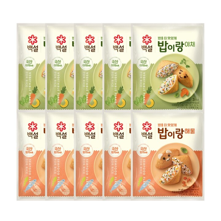 CJ 백설 밥이랑 야채27g x5개 + 해물24g x5개