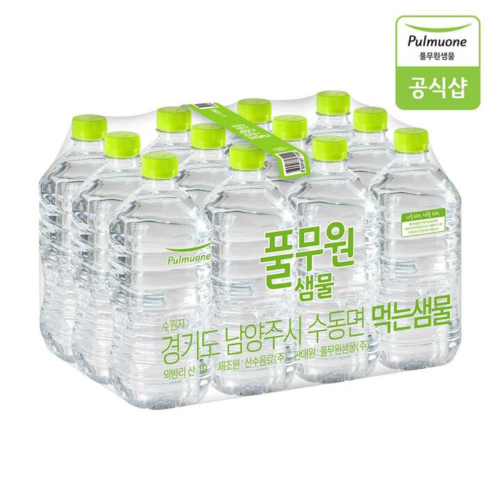 풀무원샘물 무라벨 생수 1L X 12병
