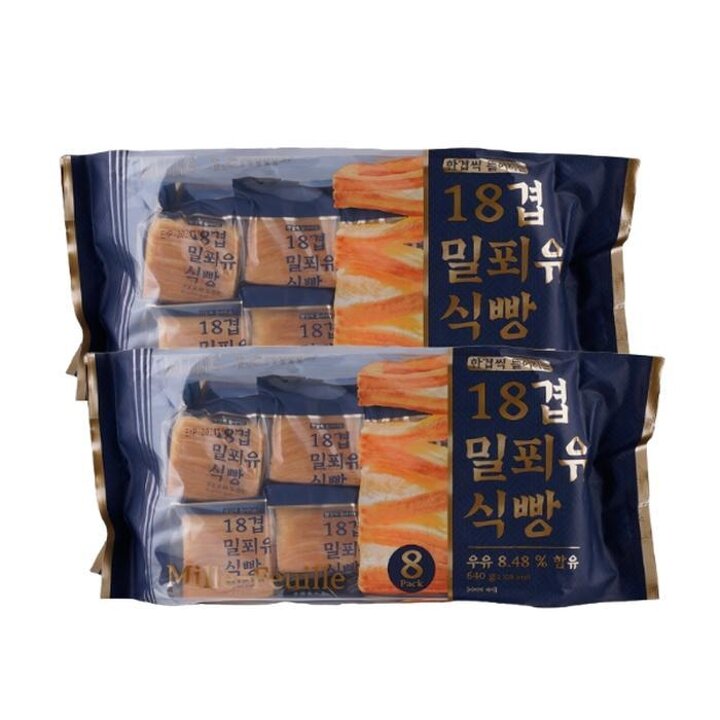 18겹밀푀유식빵80g8개입x2개