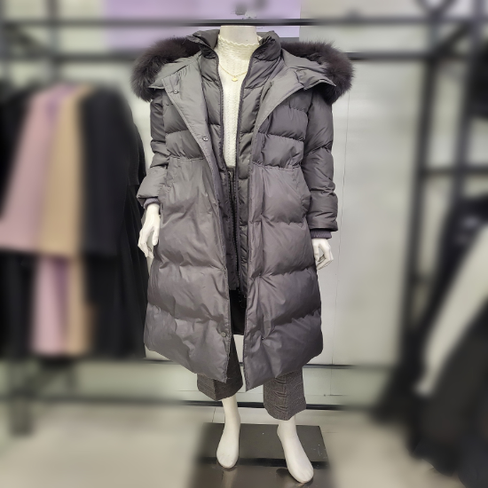 SN SI 역시즌 여성패딩 헤비구스다운 루즈핏 롱코트 BSJHY926271GYD 01