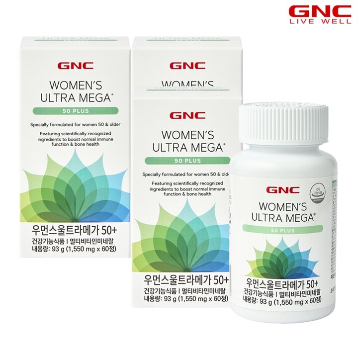 [GNC] 우먼스 울트라메가 멀티비타민 50+ (60정) 30일분 x3병_50623x3