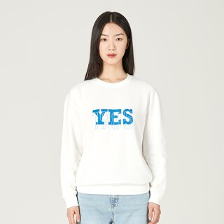 공용) YES 프린트 보스쮸리 맨투맨 DO1WTS246-IV