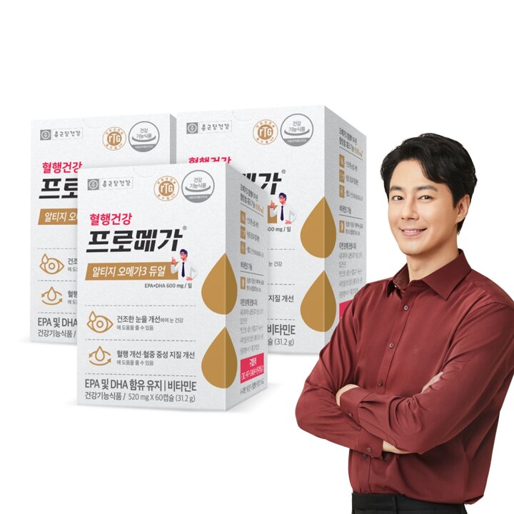 [종근당건강 본사] 프로메가 알티지 rTG 오메가3 듀얼 3박스