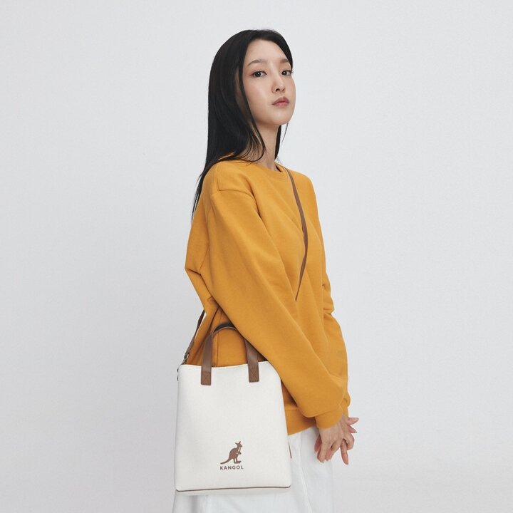 (신세계 사우스시티)듀오 캔버스 미니 쇼퍼백 3877 아이보리
