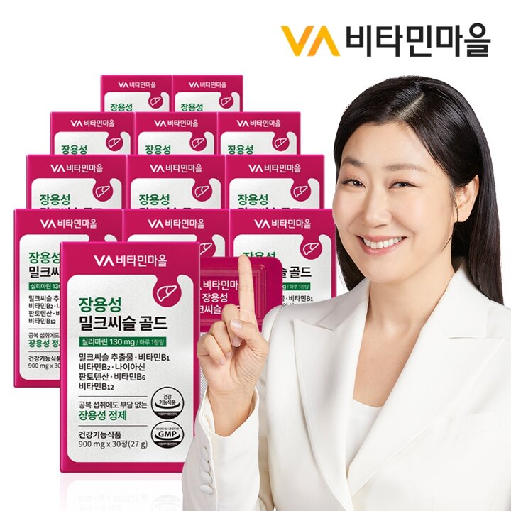 비타민마을 장용성 밀크씨슬 골드 30정 x 12박스 (총12개월분)