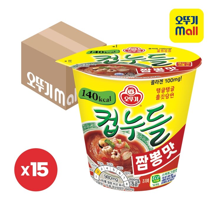 [오뚜기] 컵누들 짬뽕맛 컵 38.2g 15개