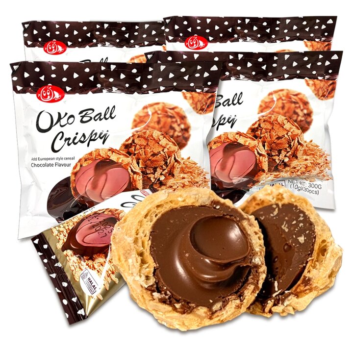 오코볼 크리스피 초콜릿맛 300g x 4팩(120개입) 과자 간식
