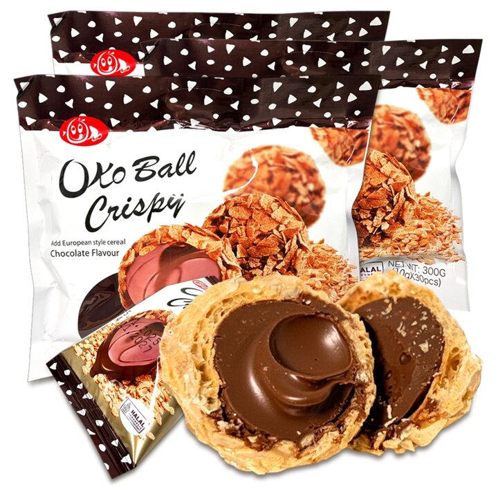 오코볼 크리스피 초콜릿맛 300g x 3팩(90개입) 과자 간식