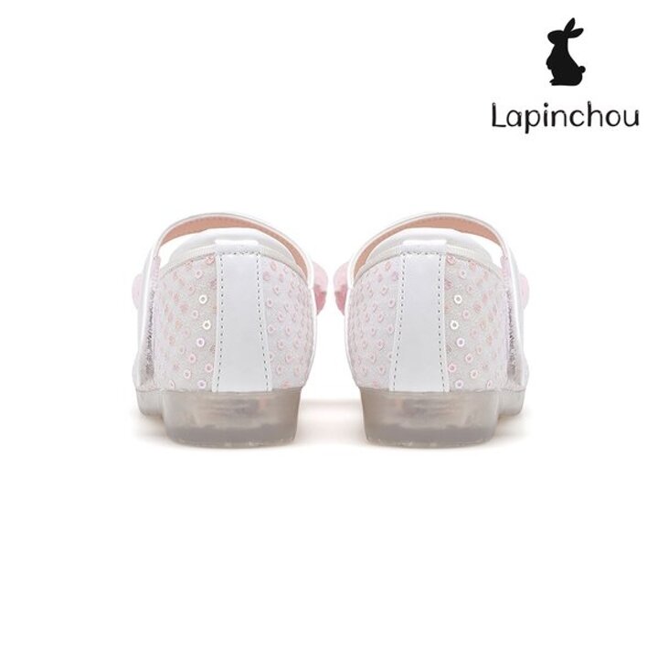 (신세계강남점)[LAPINCHOU] 라팡슈 엘레나 두스 메리제인 화이트 스팽글 LPLMK5N1WT 키즈구두 여아구두 LED구두