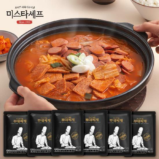 미스타셰프 부대찌개 600g 6팩 