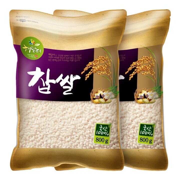 국산 찹쌀 1.6kg (800gx2봉)