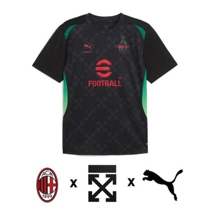 (신세계강남점)푸마 AC밀란 오프화이트 ACM x Off-White 프리매치 유니폼 반팔 저지 Prematch SS Jersey