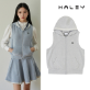헤일리골프 여성 울라이크 후드 풀집업 베스트 조끼 HWBKV1405