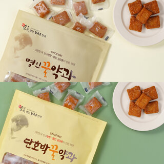 김규흔 한과 페스츄리 꿀약과 (파우치형) 500g + 단호박 꿀약과 (파우치형) 500g