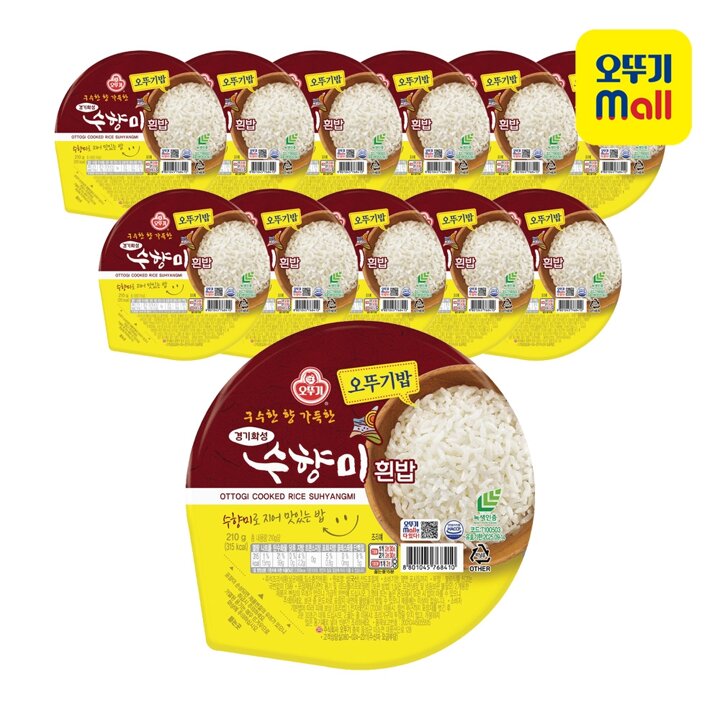 [본사직영] 오뚜기밥 수향미밥 210g 12개