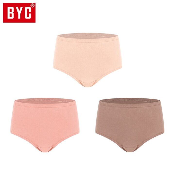 BYC여성 60수면스판 맥시 3매입 삼각팬티 DOLS5279