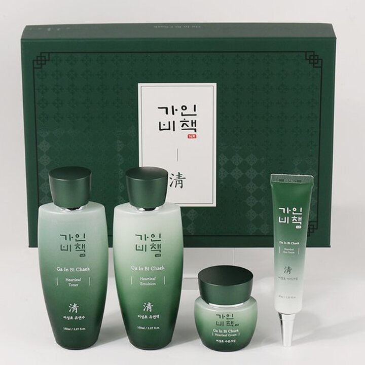 가인비책 청 어성초 4종 세트 /약모밀 진정케어 주름개선 미백기능성
