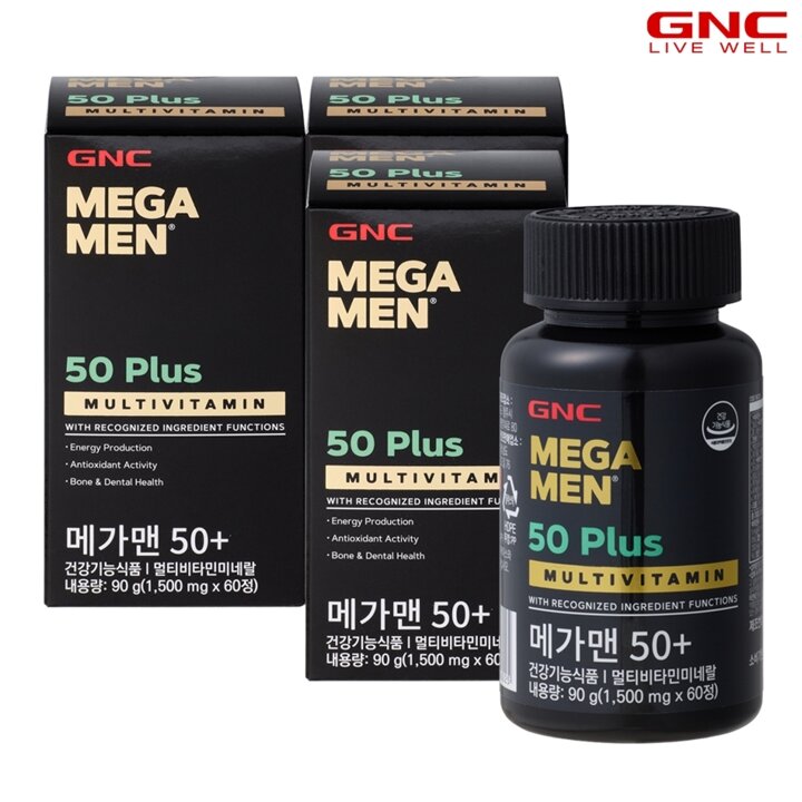 [GNC] 메가맨 멀티비타민 50+ (60정) 30일분 x 3병_50622x3