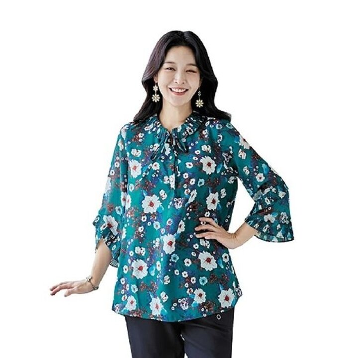 [바띠] 플리츠 카라 블라우스[34009509]