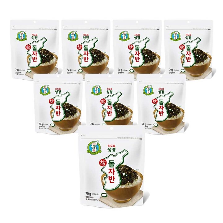 [성경김본사] 지도표성경김 참돌자반 70g 8봉