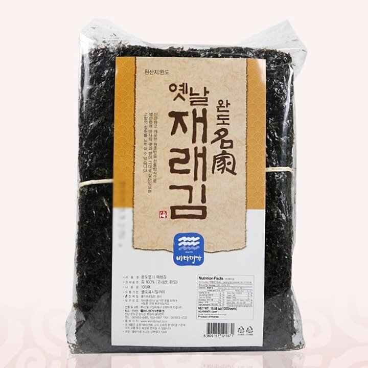 완도명가 지주식특재래김 100장