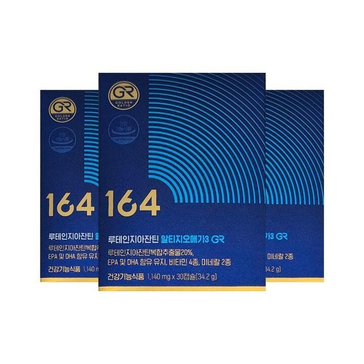 뉴트리원164루테인지아잔틴알티지오메가3GR1140mg30캡슐3개/mjc