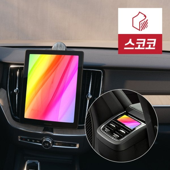 (주)스코코_0023117103 볼보 XC60 2차 페이스리프트 초고화질 트루컬러 AR 네비게이션+2열 공조기 액정보호필름 1세트