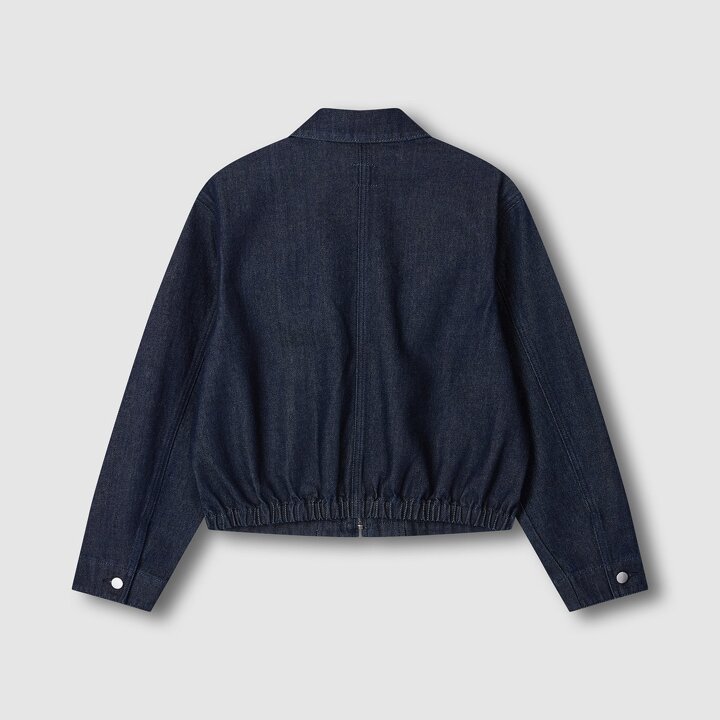 [JAJU/자주] 여 데님 카라 자켓_네이비