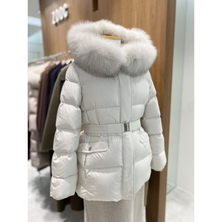 (광주신세계)시그니쳐 슬림핏 벨티드 퍼후드 구스 다운 Z254PSG186