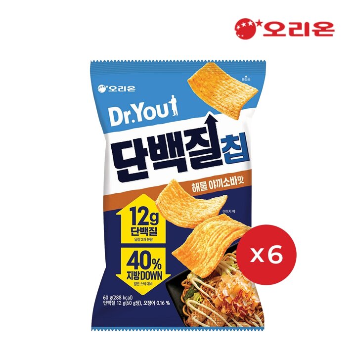 닥터유 단백질칩 해물야끼소바맛 60g 12개