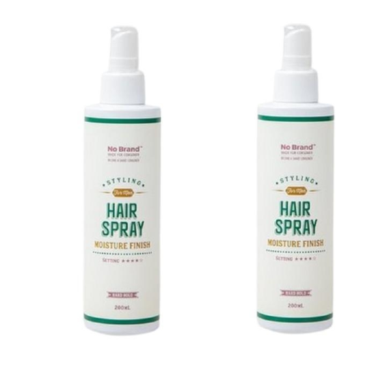 [노브랜드] 노 브랜드 강력한 세팅력 스타일링 헤어스프레이200mLx2 총400ml Nobrand