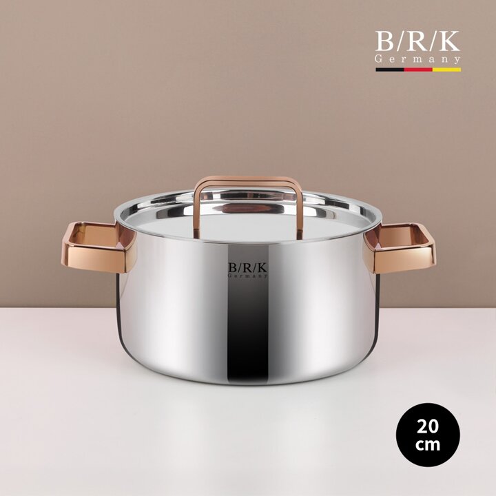 [BRK] 로즈골드 통5중 스테인리스 스틸 양수 냄비 20cm