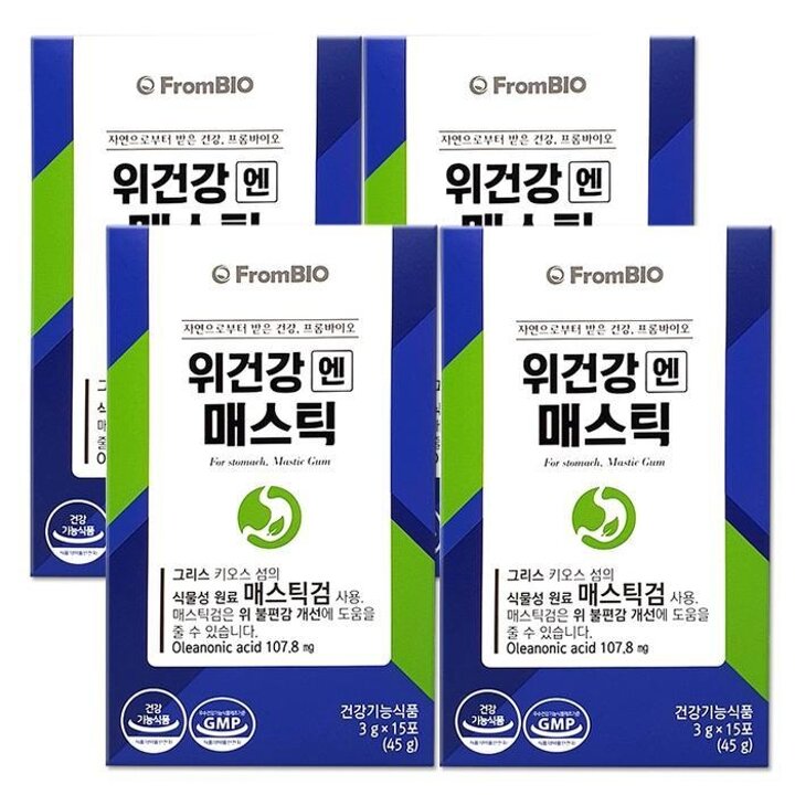 [프롬바이오]위건강엔매스틱15포4박스2개월dn