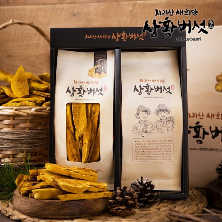 [지리산 새희망 상황버섯] 유기농 지리산 상황버섯 슬라이스 선물용 100g (특품)