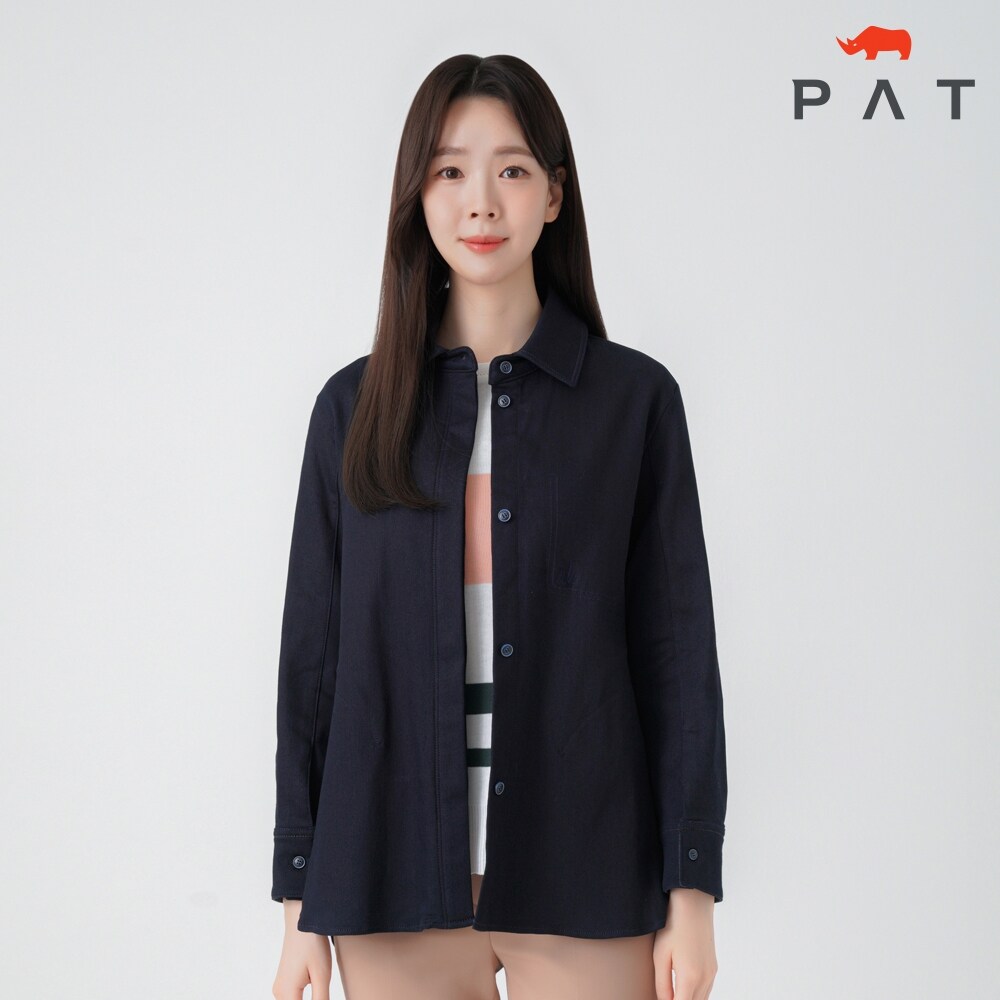 데님 힙기장 셔츠형 자켓_MI61203