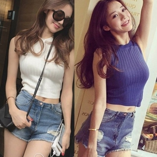 여성 나시 민소매 크롭 여자슬리브 탱크탑 DS슬리브19557635667501