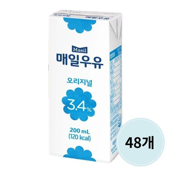 매일우유 멸균 오리지널 200ml 48팩 (15235637)