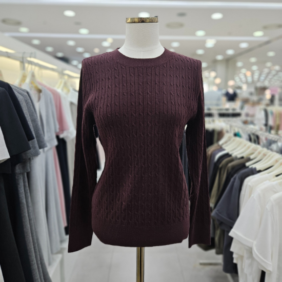 라운드넥 골지 니트티 OCALKT1ICIC