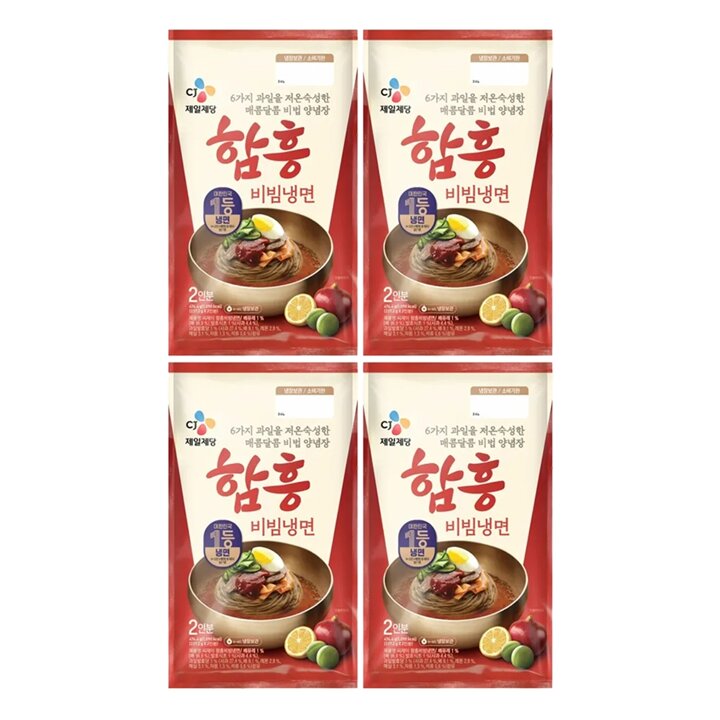 CJ 함흥 비빔냉면 (2인) 474g x4개