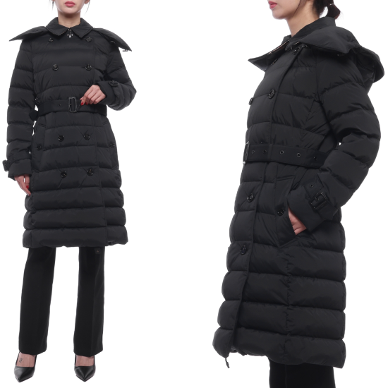[버버리] 24FW 여성 애쉬윅 후드 롱패딩 (8096357 BLACK 24F)