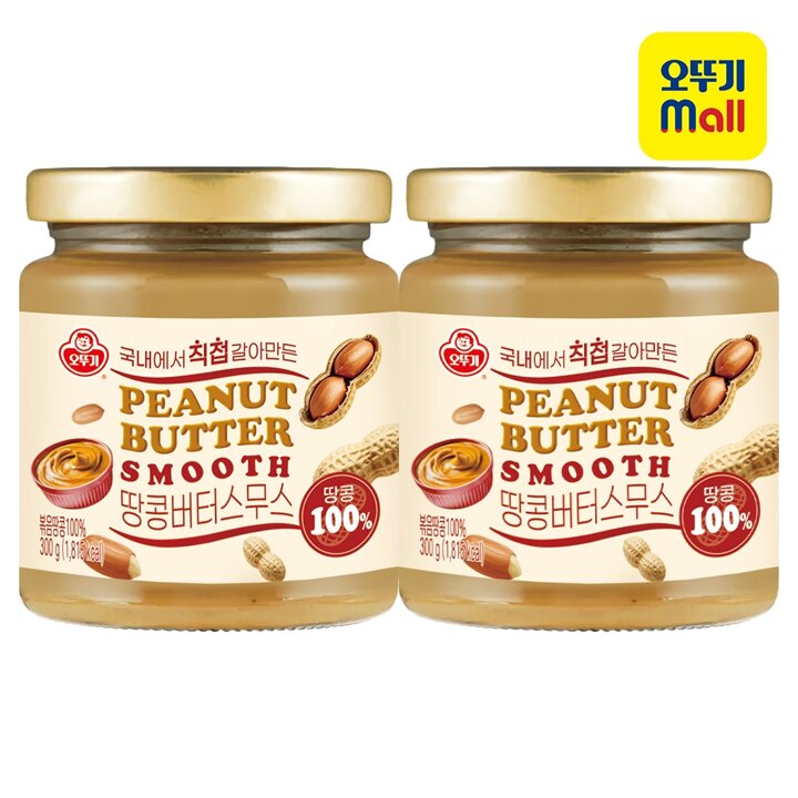 [오뚜기] 100프로 땅콩버터 스무스 300g 2개