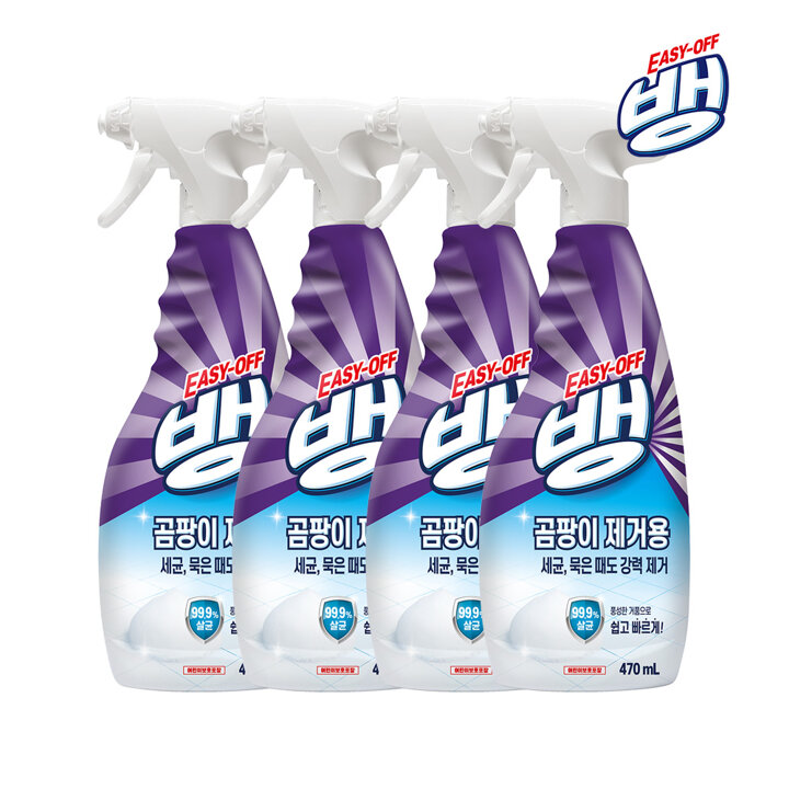 이지오프뱅 곰팡이&살균 강력 세정제 470ml x4개 곰팡이 제거제 화장실청소 욕실청소 화장실청소세제 화장실곰팡이제거제