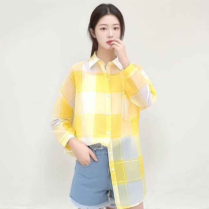 [루미루나]체크커버셔츠1종