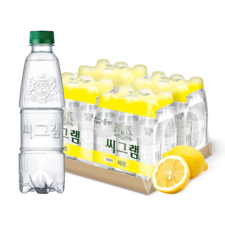 [본사직영] 씨그램 레몬 무라벨 350PET 24입