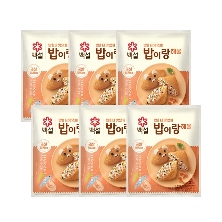 CJ 백설 밥이랑 해물24g x6개