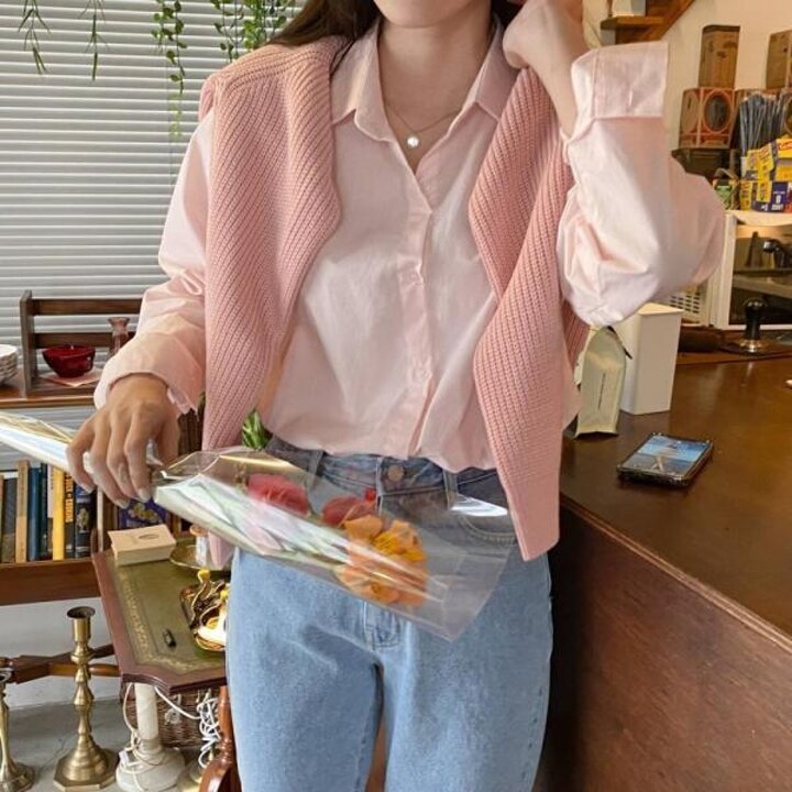 아트박스/신상오픈런 루즈핏셔츠 여자 긴팔 무지남방 파스텔톤