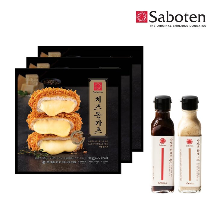 사보텐 모짜렐라돈카츠 3봉+소스2개 (돈카츠,참깨)