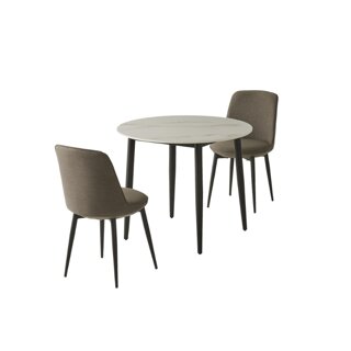  까사미아 브로도 세라믹 원형식탁 2인세트 900_체어2EA