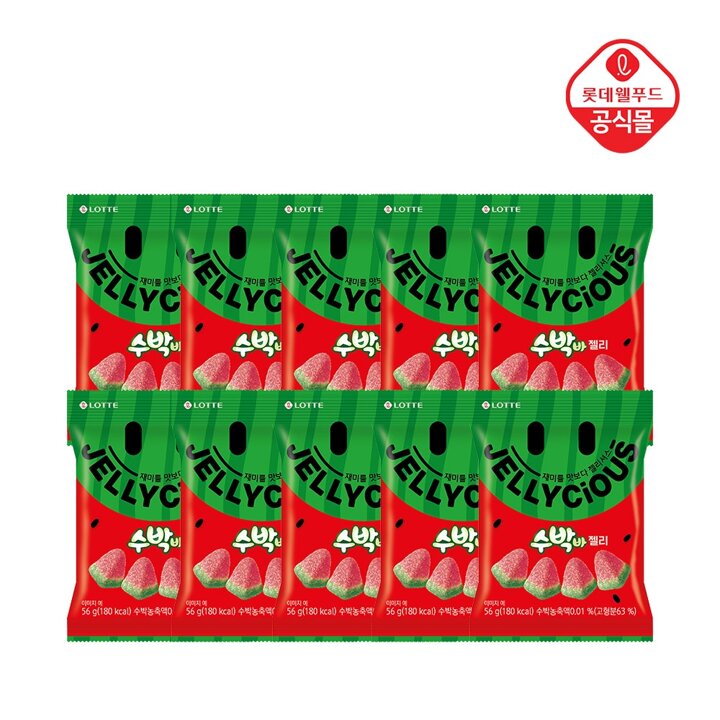젤리셔스 수박바젤리 56g x 10개