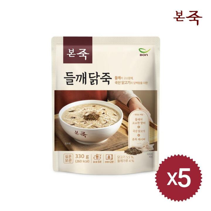 (G)본죽 들깨닭죽 330g 5팩